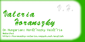 valeria horanszky business card